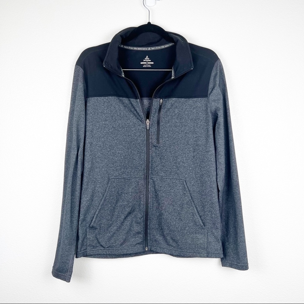 Prana Lightweight Full Zip Sweatshirt Gray S